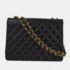 Chanel Black Lambskin Leather Maxi Classic Flap Jumbo Chain Shoulder Bag - Image 2