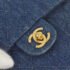 Chanel Blue Denim Mini Classic Square Flap Bag - Image 9