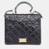 Chanel Black Crinkled Quilted Leather Rita Top Handle Bag
