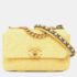 Chanel Yellow Tweed Medium 19 Flap Bag