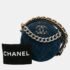 Chanel Blue Denim 19 Round Clutch with Chain - Image 8