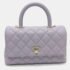 Chanel Purple Caviar Leather  Coco Handle Shoulder Bag - Image 2