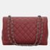 Chanel Red Caviar Leather Maxi Flap Bag - Image 4