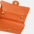 Chanel Orange Caviar Leather Medium Classic Double Flap Shoulder Bag - Image 9