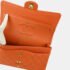 Chanel Orange Caviar Leather Medium Classic Double Flap Shoulder Bag - Image 7