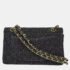 Chanel Black Denim Small Classic Double Flap Shoulder Bag - Image 2