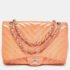 Chanel Pink Chevron Patent Leather Jumbo Classic Single Flap Bag