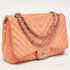 Chanel Pink Chevron Patent Leather Jumbo Classic Single Flap Bag - Image 3