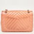 Chanel Pink Chevron Patent Leather Jumbo Classic Single Flap Bag - Image 4