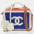 Chanel Multicolor Leather CC Filigree Vanity Case