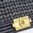Chanel Blue/Gold Woven Leather New Boy Wallet On Chain - Image 3