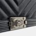 Chanel Black Caviar Chevron Boy Medium Bag - Image 3