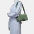 Chanel Green Chevron Leather Medium Boy Flap Bag - Image 11