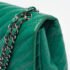 Chanel Green Chevron Leather Maxi Classic Single Flap Bag - Image 6