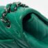 Chanel Green Chevron Leather Maxi Classic Single Flap Bag - Image 7