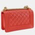 Chanel Red Leather Small Boy Shoulder Bag - Image 3