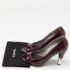 Chanel Purple/Silver Patent Leather Peep Toe CC Heel Pumps Size 39.5 - Image 9