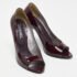 Chanel Purple/Silver Patent Leather Peep Toe CC Heel Pumps Size 39.5 - Image 4