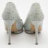 Charlotte Olympia Light Blue Embossed Ostrich Leather Debbie Pumps Size 39 - Image 5