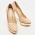 Charlotte Olympia Beige Suede Dolly Platform Pumps Size 37.5 - Image 4