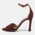 Chloe Burgundy Suede Ankle Strap Sandals Size 38