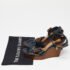 Chloe Navy Blue Leather Buckle Detail Wedge Platform Ankle Wrap Sandals Size 38 - Image 9