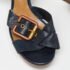 Chloe Navy Blue Leather Buckle Detail Wedge Platform Ankle Wrap Sandals Size 38 - Image 7