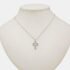 Chopard 18K White Gold and Diamond Happy Diamonds Cross Pendant Necklace - Image 2