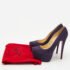 Christian Louboutin Purple Python Daffodile Pumps Size 39 - Image 9