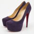 Christian Louboutin Purple Python Daffodile Pumps Size 39 - Image 2