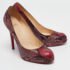 Christian Louboutin Red/Black Python New Simple Pumps Size 38.5 - Image 4