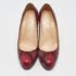 Christian Louboutin Red/Black Python New Simple Pumps Size 38.5 - Image 3
