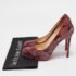 Christian Louboutin Red/Black Python New Simple Pumps Size 38.5 - Image 9