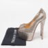 Christian Louboutin Metallic/Pink Glitter Leather Highness Pumps Size 36.5 - Image 9