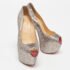 Christian Louboutin Metallic/Pink Glitter Leather Highness Pumps Size 36.5 - Image 4
