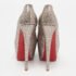 Christian Louboutin Metallic/Pink Glitter Leather Highness Pumps Size 36.5 - Image 5