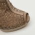 Christian Louboutin Brown Laser-Cut Leather Pampas 150 Peep Toe Ankle Boots Size 36.5 - Image 7