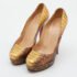Christian Louboutin Yellow/Brown Python Bianca Pumps Size 39 - Image 2