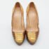 Christian Louboutin Yellow/Brown Python Bianca Pumps Size 39 - Image 3