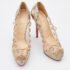 Christian Louboutin Python and Mesh Rings Pierce 140 Peep Toe Platform Pumps Size 38 - Image 4