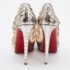Christian Louboutin Python and Mesh Rings Pierce 140 Peep Toe Platform Pumps Size 38 - Image 5