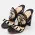 Christian Louboutin Multicolor Calfhair,Leather and Python Kimpa Mask Cuff Python Slide Sandals Size 38.5 - Image 2