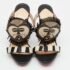 Christian Louboutin Multicolor Calfhair,Leather and Python Kimpa Mask Cuff Python Slide Sandals Size 38.5 - Image 3