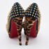 Christian Louboutin Multicolor Suede and Calfhair Lady Peep-Toe Spikes Platform Pumps Size 36 - Image 5