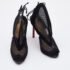 Christian Louboutin Black Suede and Mesh Farfamesh Booties Size 38.5 - Image 4