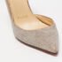 Christian Louboutin Metallic Lurex Fabric Iriza Pumps Size 35 - Image 7