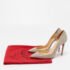 Christian Louboutin Metallic Lurex Fabric Iriza Pumps Size 35 - Image 9
