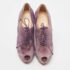 Christian Louboutin Purple Suede Peep Toe Lace Up Booties Size 35.5 - Image 3