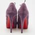 Christian Louboutin Purple Suede Peep Toe Lace Up Booties Size 35.5 - Image 5