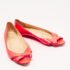 Christian Louboutin Neon Pink Leather Croisette Flats Size 38.5 - Image 4